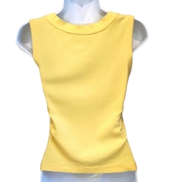 2 A Tee Butterstick Yellow Square Neck Top - Picture 2 of 4